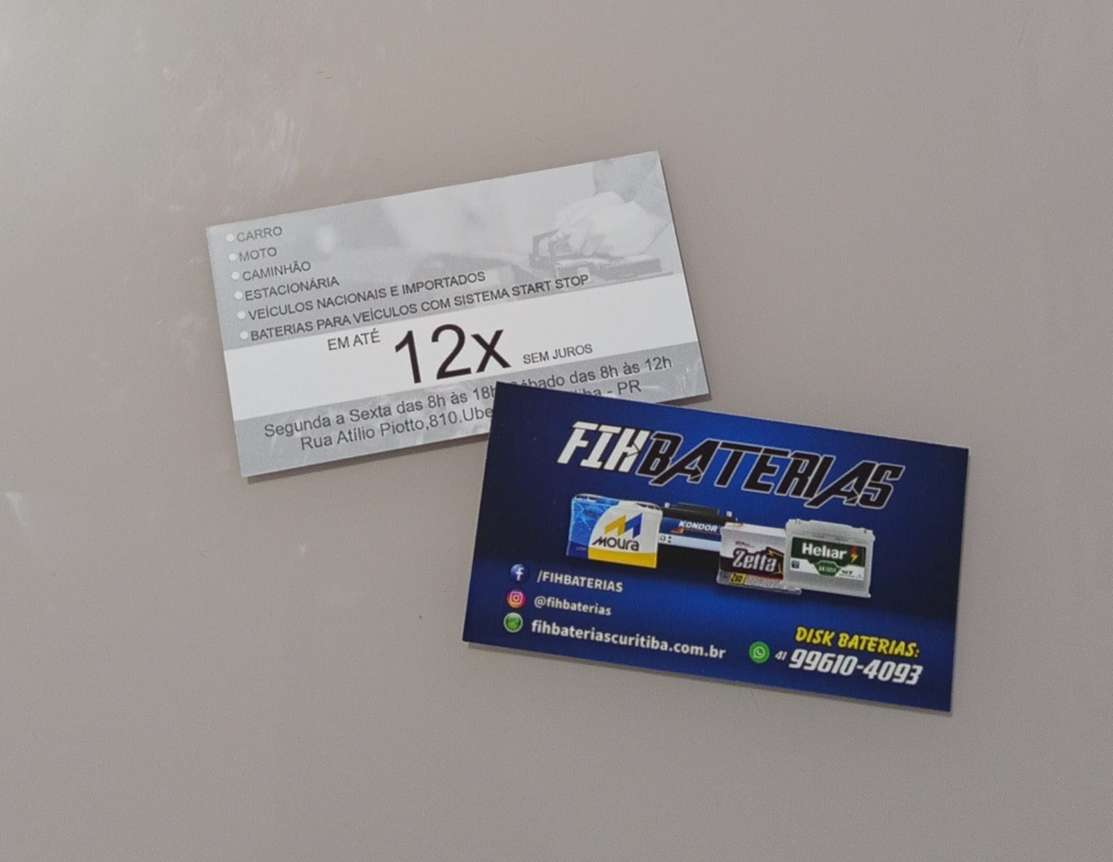 CARTÃO DE VISITA 9X5CM